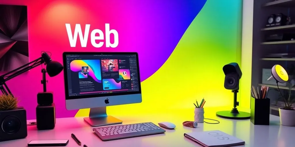 Moderne webdesign trends voor 2025 in een foto.