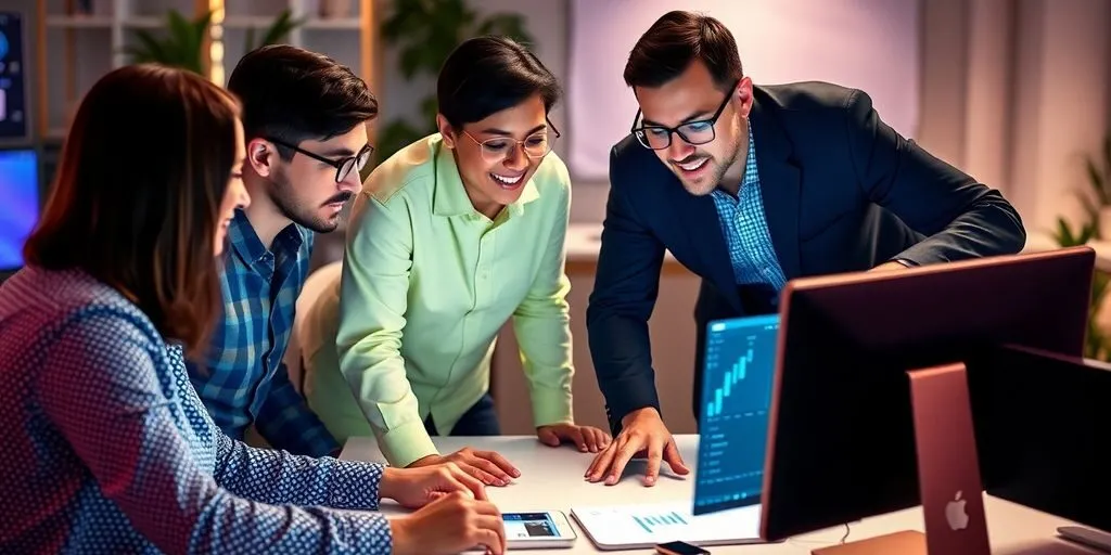 Team bespreekt SEO-strategieën voor bedrijfsgroei.