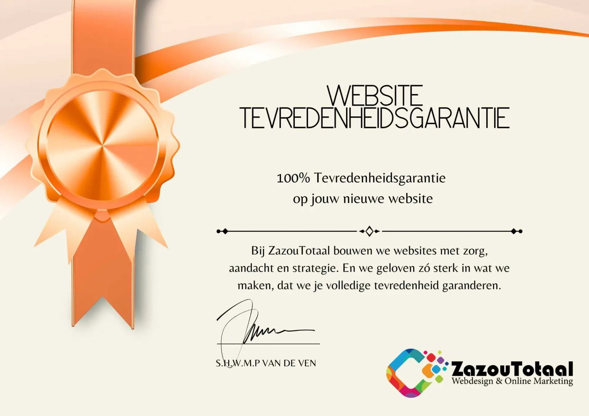 Website tevredenheidsgarantie