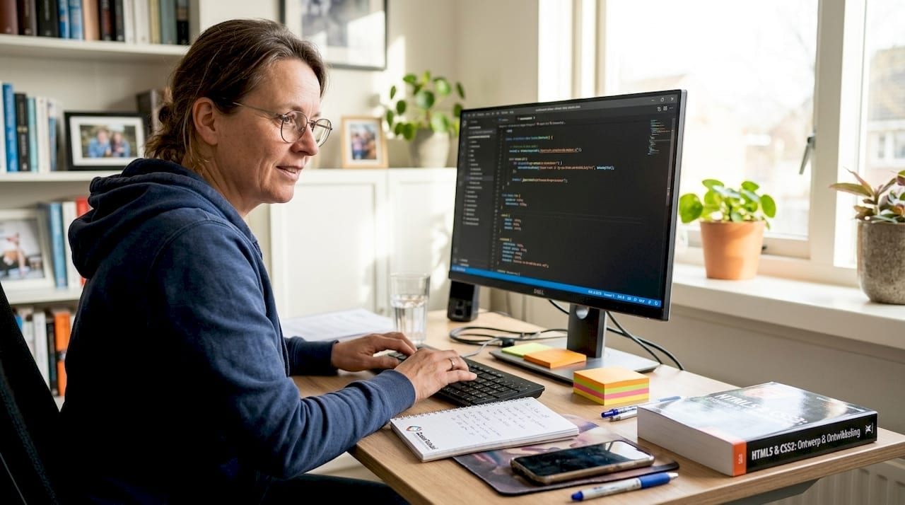 Webdesigner die vanuit huis werkt