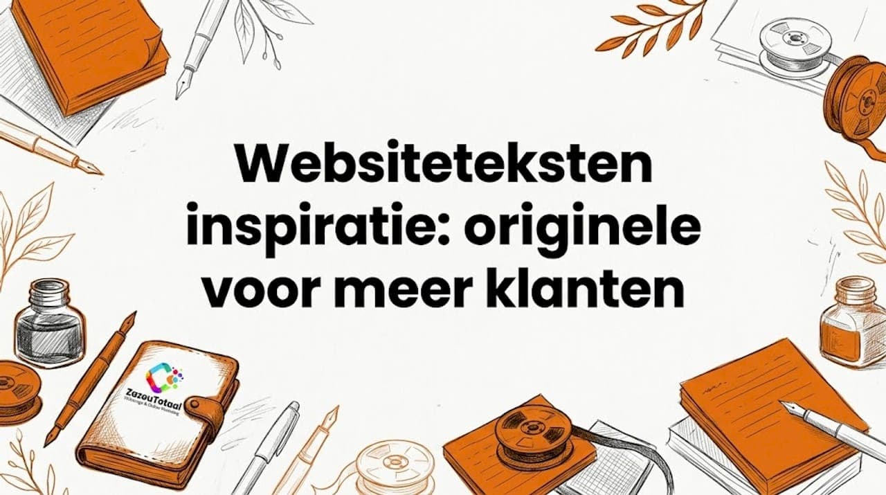 Sfeervol, met de hand getekend titelbord met creatieve schrijfaccessoires